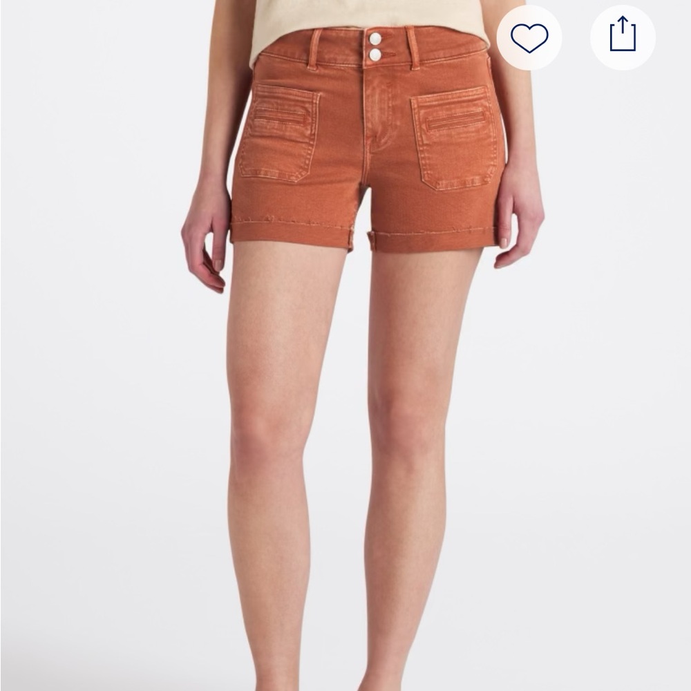 Women's Marley Rust Roll-Cuff Denim Shorts - Picture 2 of 4
